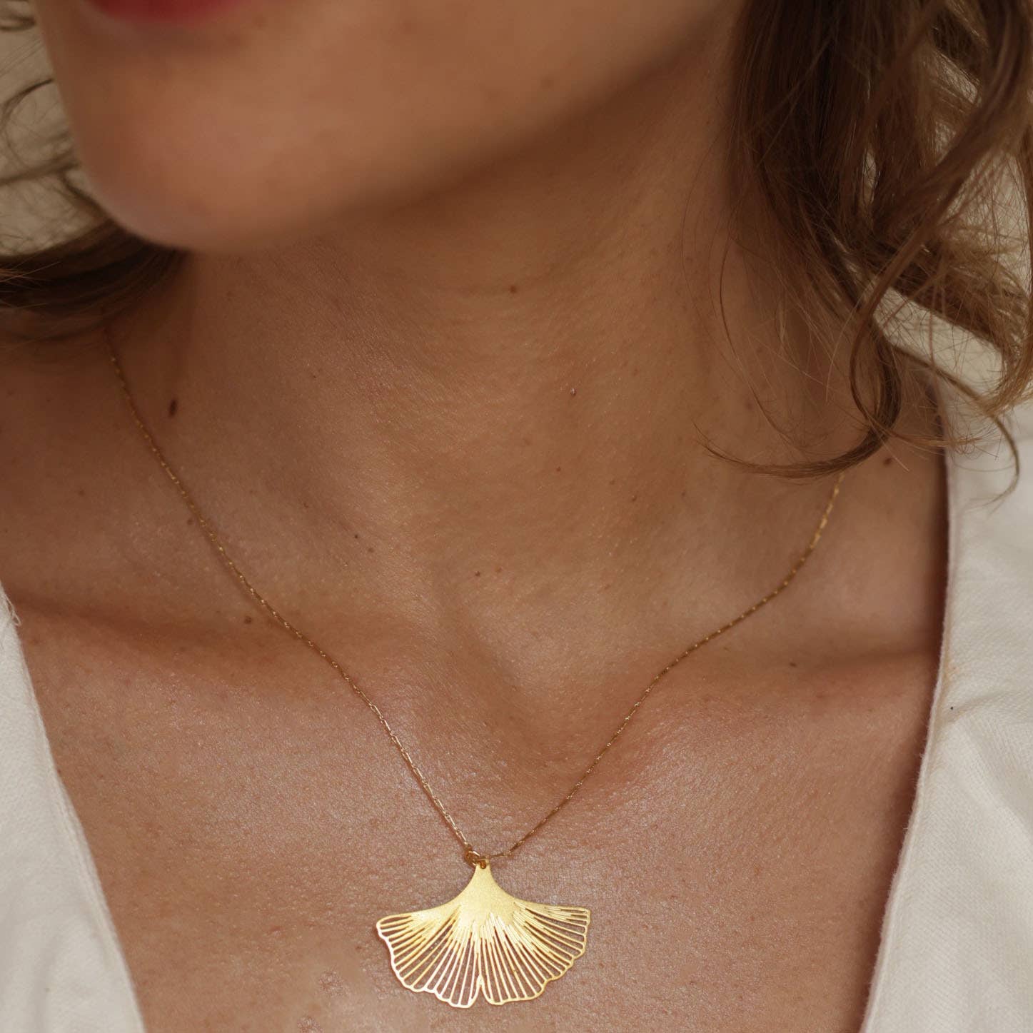 Amano Studio - Wholesale Pendant/Charm Necklace - Ginkgo Leaf Necklace2