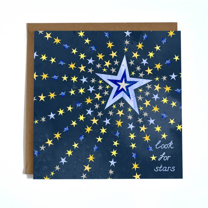 Look for Stars Greetings Card for wholesale by Iona Shepherd Designs