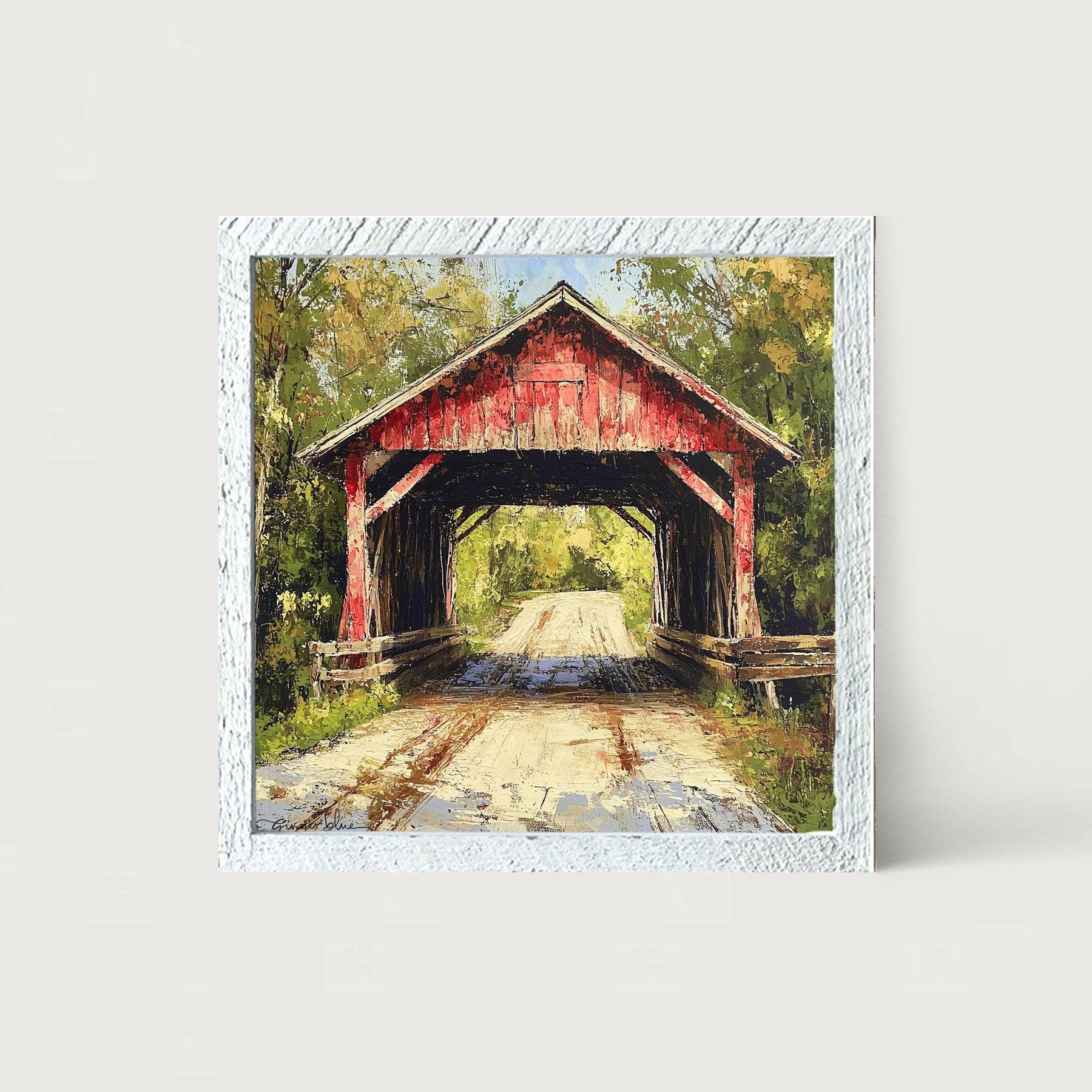 ginger blue - Wholesale Art Print - Covered Bridge10