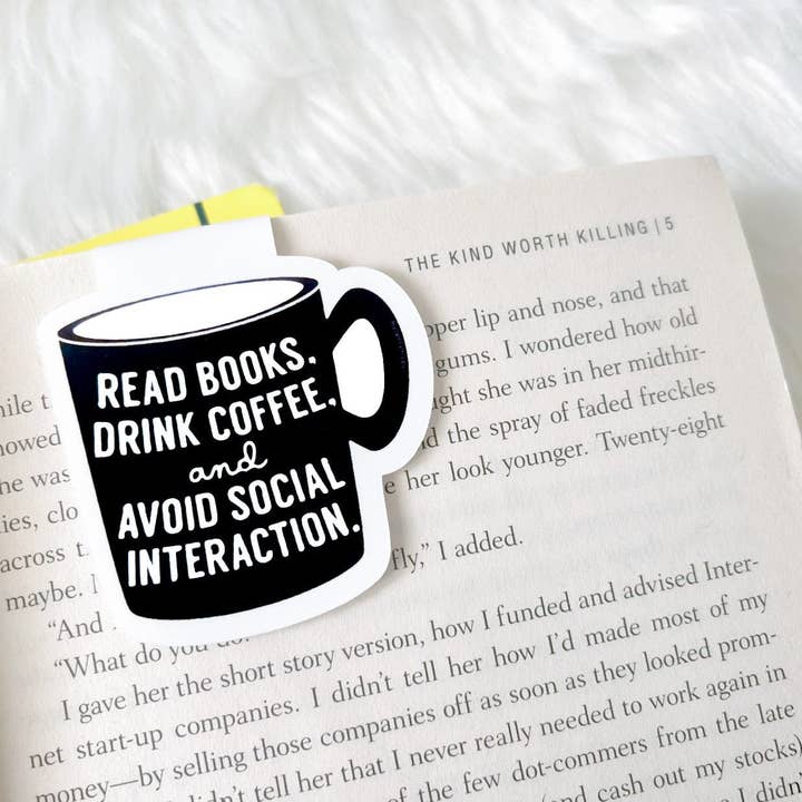 Read Books Drink Coffee Magnetic Bookmark for wholesale by My Secret Copy