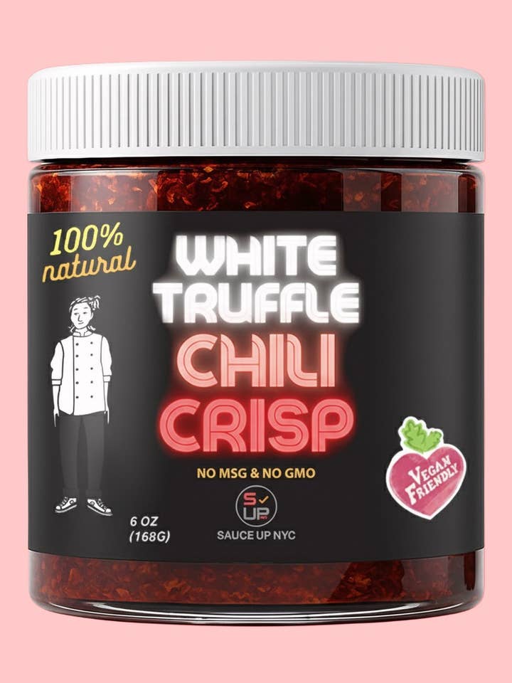 100% helt naturlig Premium Chili Crisp sås (vit tryffel) för wholesale av SAUCE UP NYC