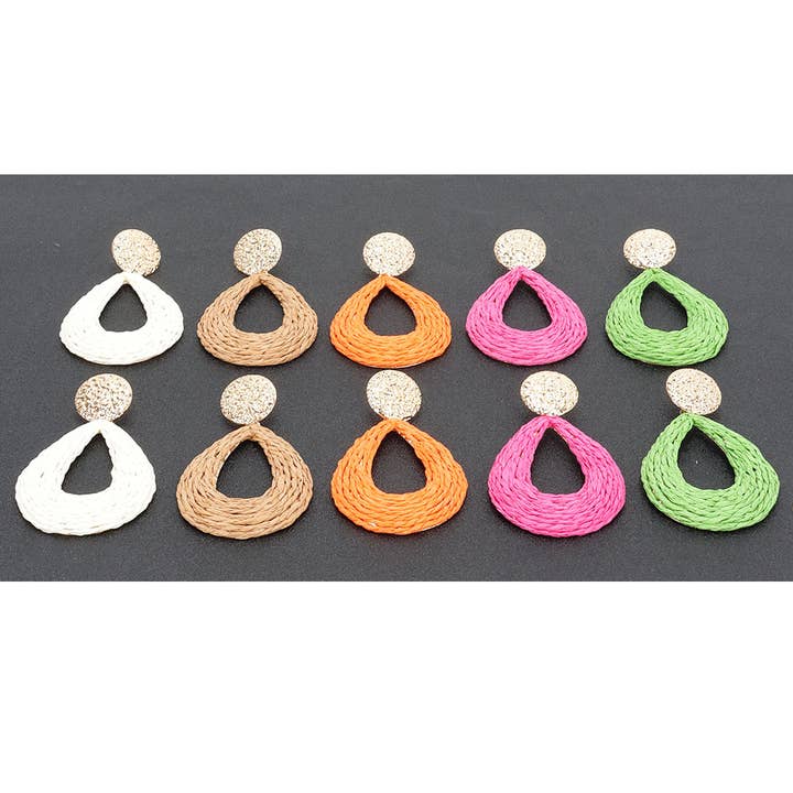 3AM BY H&D ACCESSORIES - Wholesale Dangle Earrings - Metal and Paper Earring