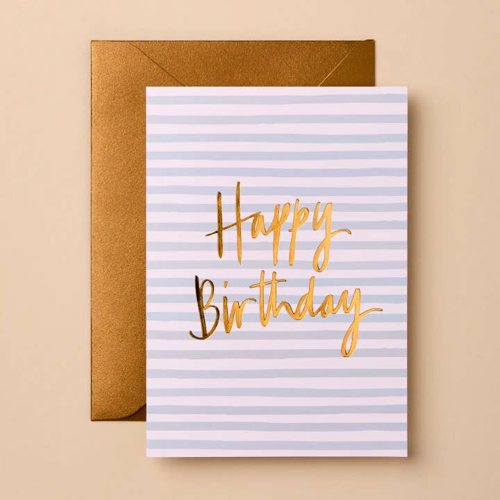Luxury Birthday Card | Hand-Lettered Gold Foil Finish for wholesale by Gabrielle & Celine Greeting Cards Australia