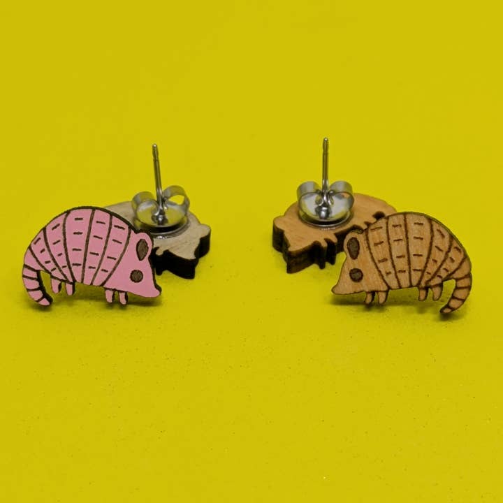 Armadillo Stud Handmade Earrings – Western Boutique Jewelry for wholesale by Unpossible Cuts