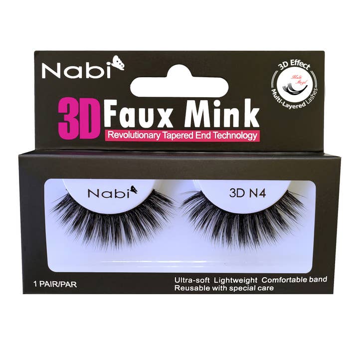 Nabi Cosmetic - Wholesale False/Fake Eyelashes - 3D N4 - Nabi 3D Faux Mink Eyelash 12PCS/PACK