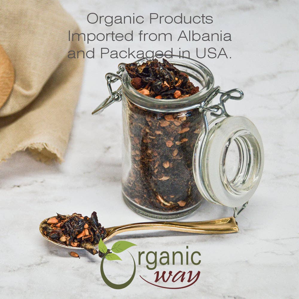 Organic Way LLC – Fruta seca/desidratada por atacado – Frutos de Roseira Brava Sem Sementes Cortados e Peneirados (Rosa canina) - Colheita Selvagem Europeia | Certificado Kosher | Vegan, Não OGM e Sem Glúten | Certificado USDA | Origem - Albânia6