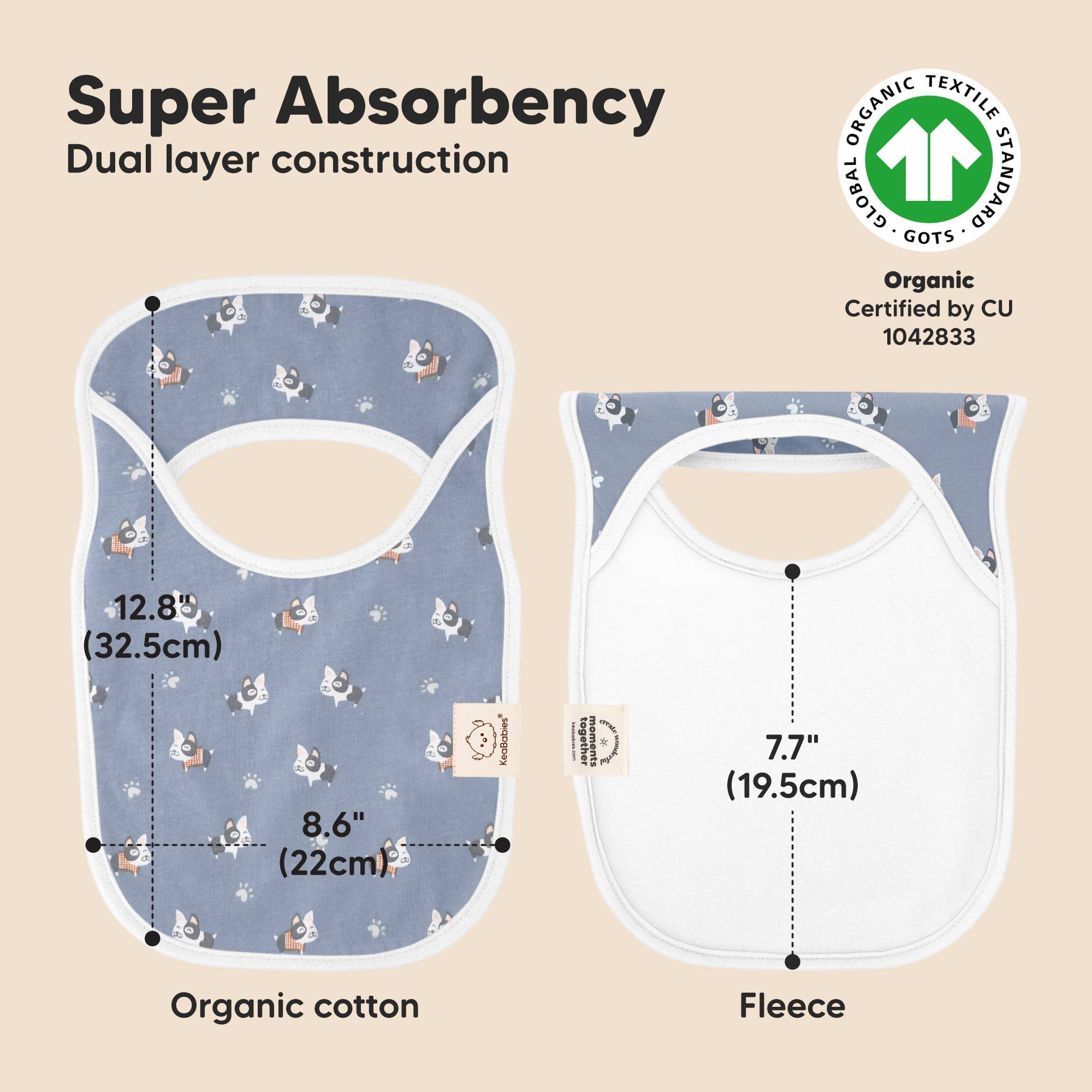 Animaux de compagnie et pattes KeaBabies Lot de 8 bavoirs Hallo Drool en vente sur Faire2