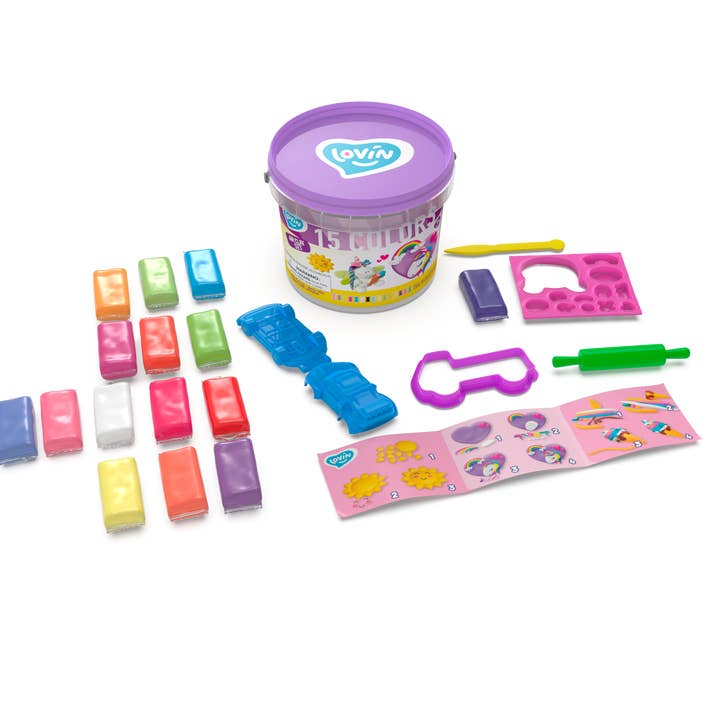 Baby Republic – wholesale DIY craft kit – Child – Modelling Air Clay Bucket - Cute Creatures1