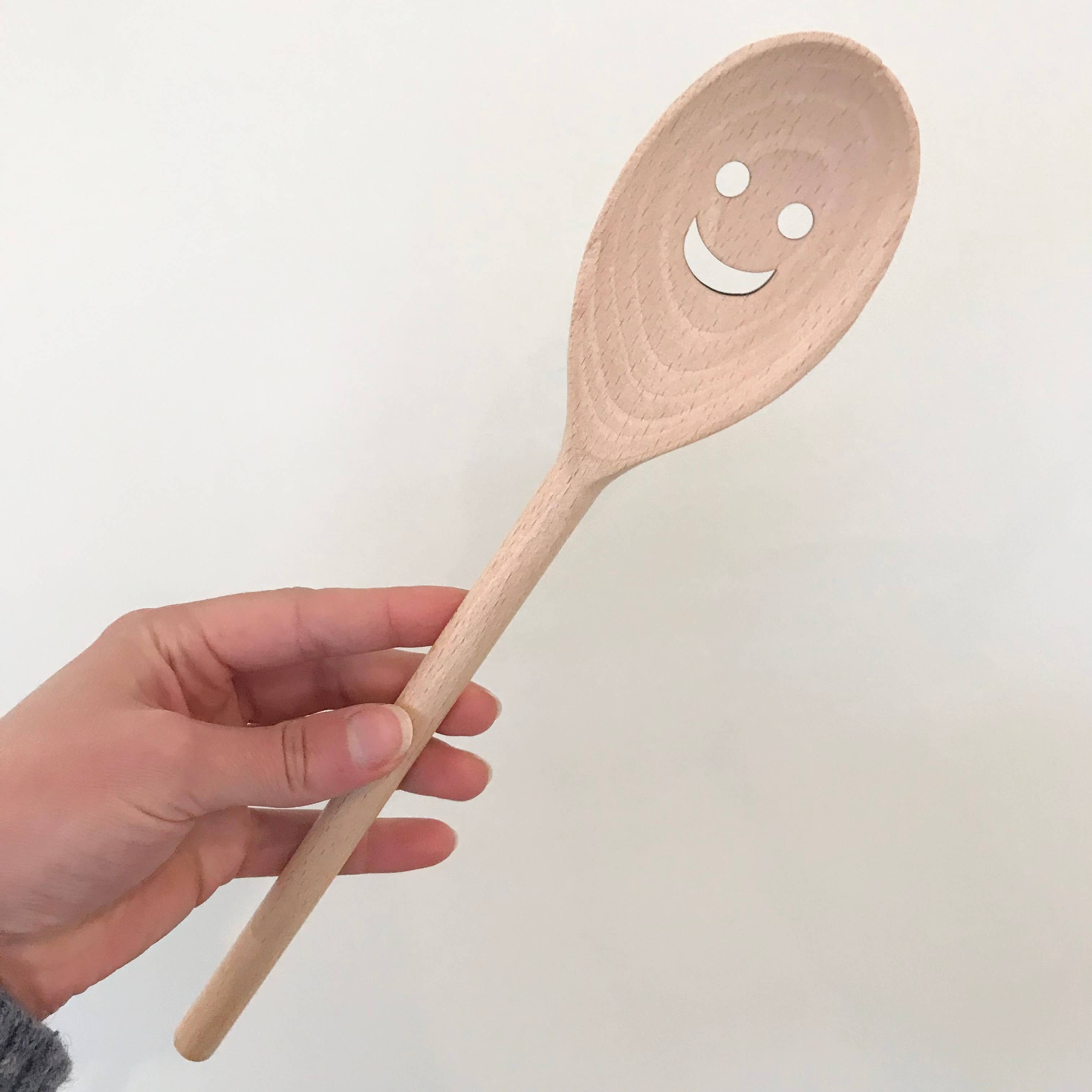 Square Love - Wholesale Kitchen Spoon - Wooden Happy Spoon1