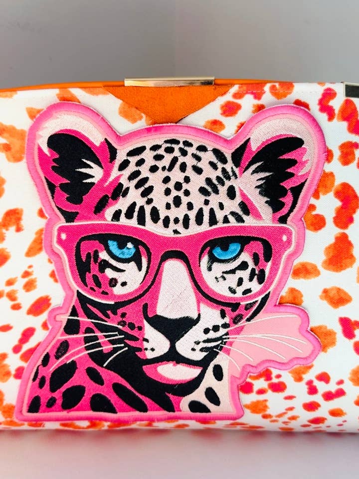 Sherbet Leopard Clutch for wholesale by Soderena Designs
