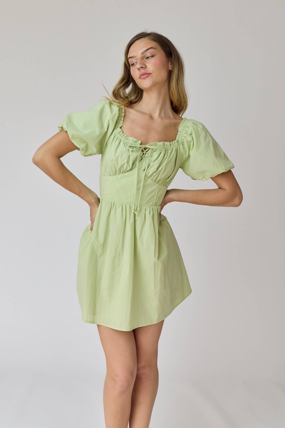 Papermoon - Wholesale Dress - Women's - PD17270-1 - Camila Puff Sleeve Mini Dress17