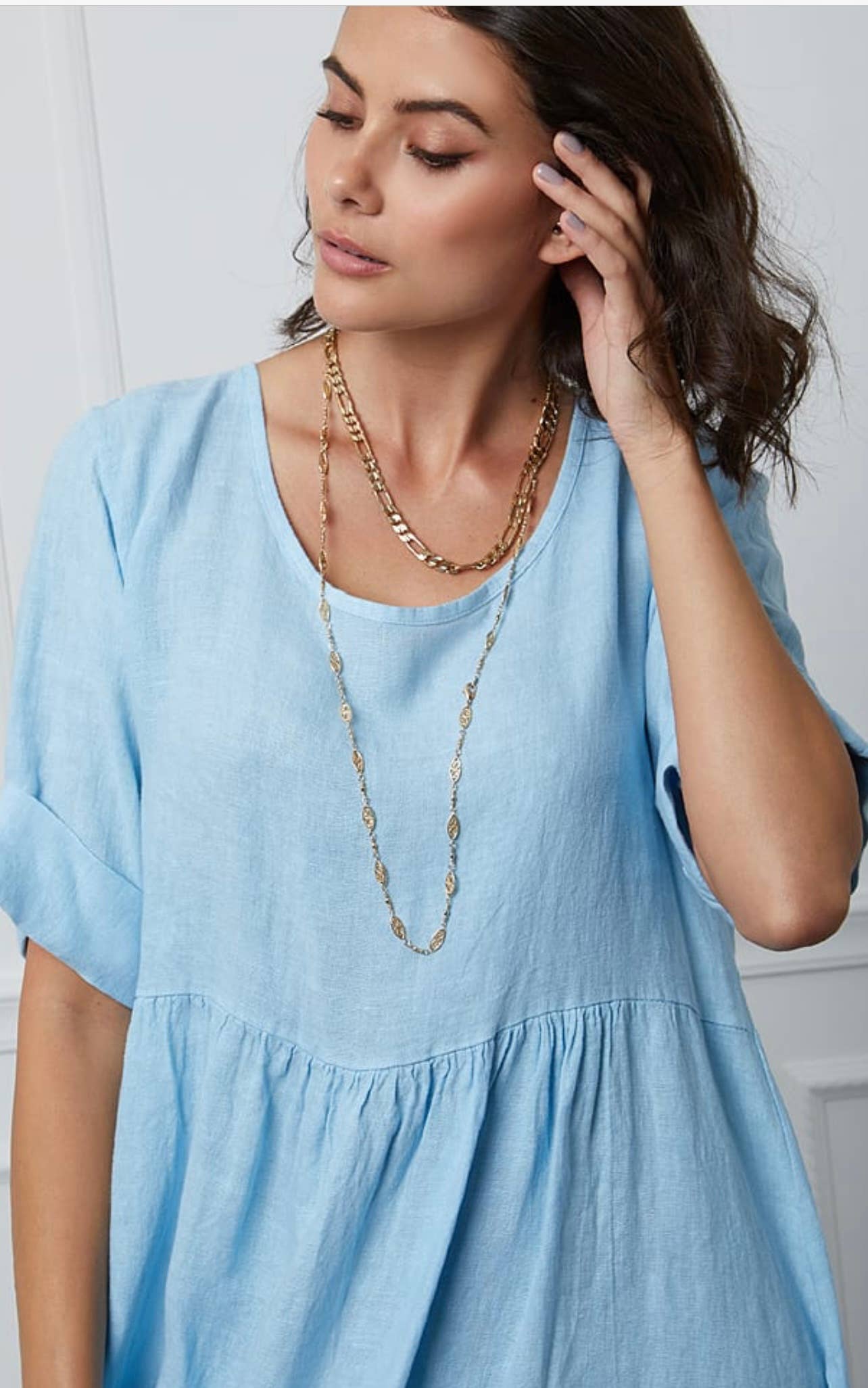 LÉA & LUC - Wholesale Dress - Women's - Long dress in 100% linen REF.714849