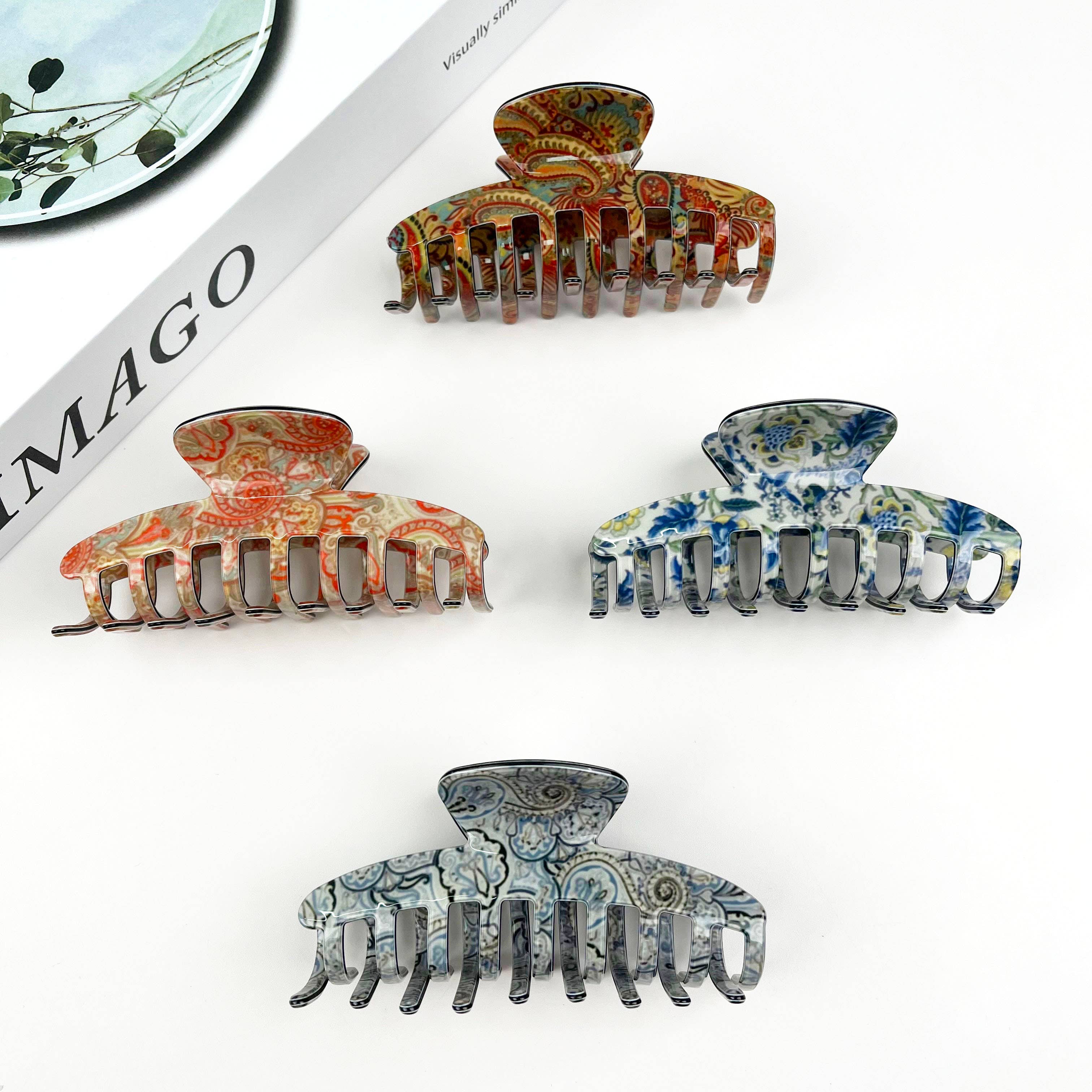 mildstyles - Wholesale Hair Clip - Women's - Retro palace pattern hair claw clip7