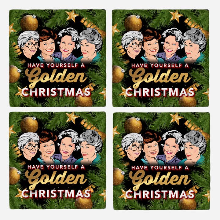 Versatile Coasters - Wholesale Coasters - Golden Girls Christmas Ceramic Coasters