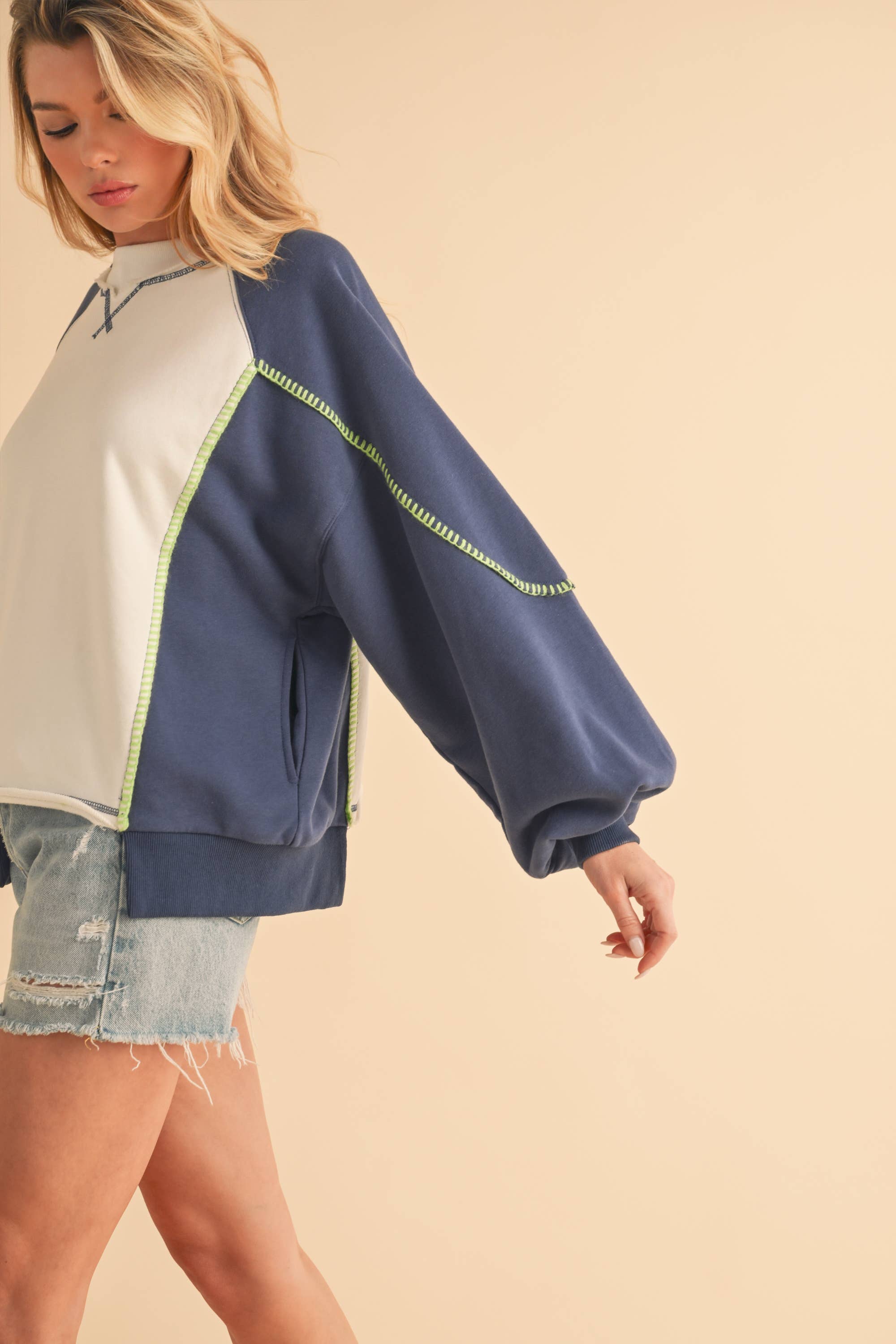 AEMI + CO - Wholesale Knit Sweater - Women's - 999FK Nya Colorblock Sweater3