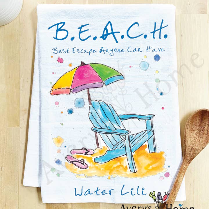 Avery's Home - Wholesale Tea Towel - Beach Vacation Souvenir Customizable Tea Towel29