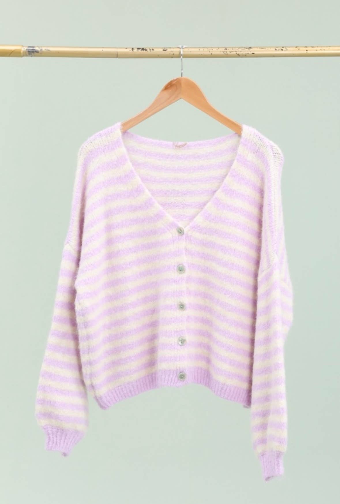 LÉA & LUC - Wholesale Cardigan - Women's - Striped cardigan REF. 510626
