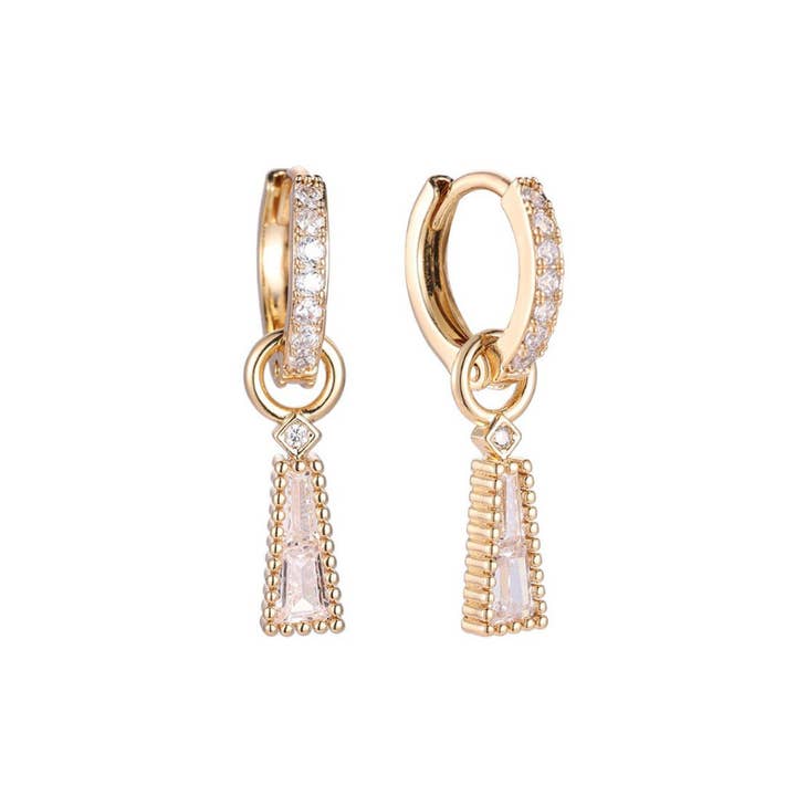 White sienna earrings for wholesale by Rosies