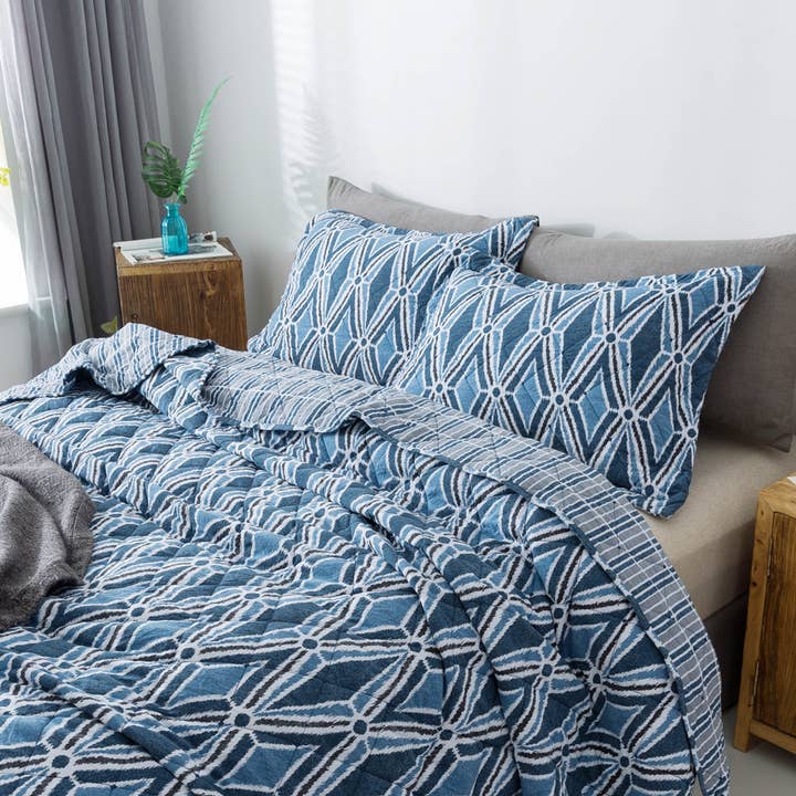 Kasentex – wholesale Sängkläder – Quilt Set Överkast Snygg Diamond Design Microfiber