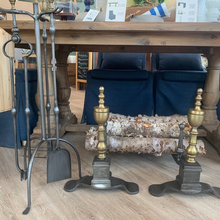 Indriya Home - Wholesale Fireplace Mantel - Fireplace Tools Hearth Luxe – Brass & Old Cast Iron 3