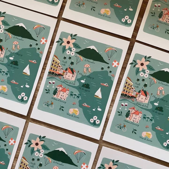 SLOWING OUT - Venta al por mayor Tarjeta postal - Postal ilustrada de Annecy