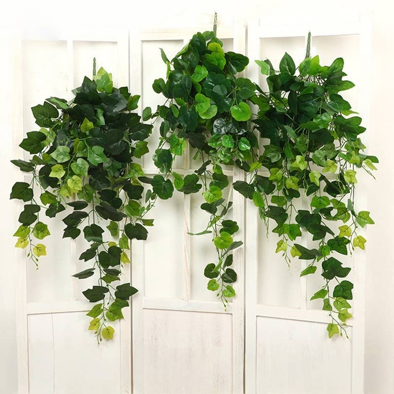 ACNITE(We cover U.S. import duties) - Venta al por mayor Plantas artificiales - Plantas artificiales colgantes de pared de 40" para decoración del hogar flor5