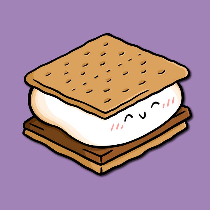 Smores Vinyl Sticker for wholesale by Shop Emily M