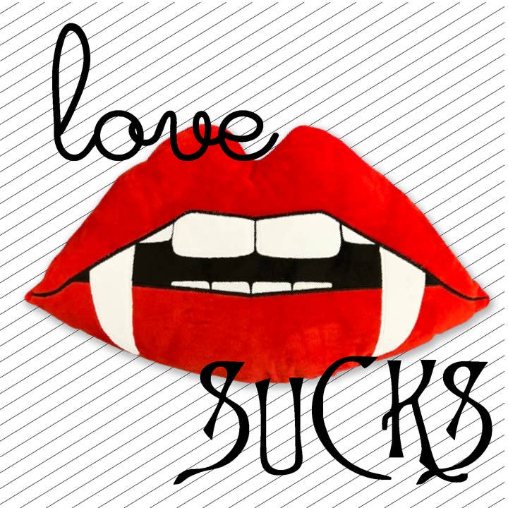 MaterialJill - Wholesale Throw/Decorative Pillow - 12" Fang Plush Pillow, Halloween & Valentine's Decor