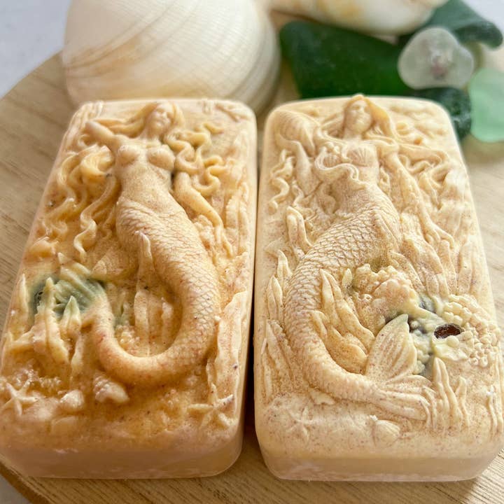 Fairyland Glade - Wholesale Bar Soap - Lemon Verbena Hidden Sea Glass Sea Salt Soap MADE TO ORDER1