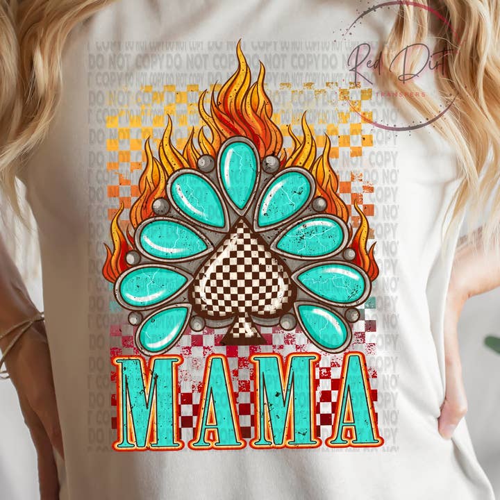 Mama DTF Transfer | Trendy Mom DTF Transfer | High Quality Image Transfers | Ready to Press | Fast Shipping for wholesale by Red Dirt Transfers