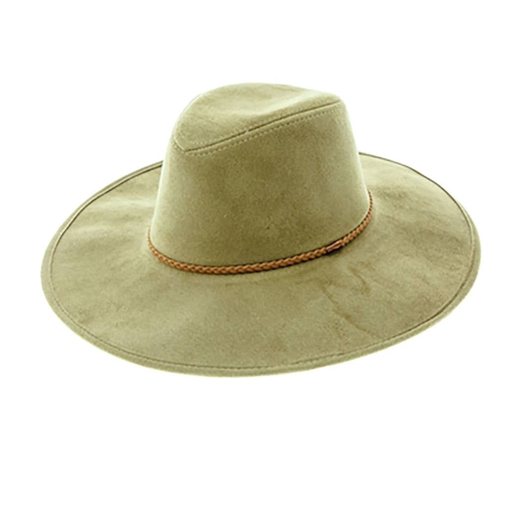 AdornWise - Wholesale Fedora - Women's - Vegan Suede Panama Hat3