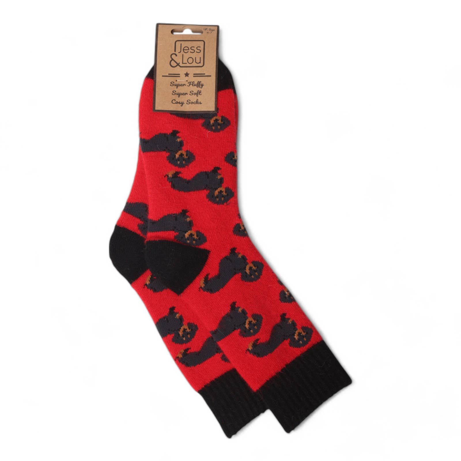 Jess & Lou - Wholesale Socks - Women's - Dachshunds Ribbed Socks2