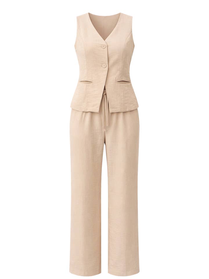 Ensemble Gilet & Pantalon Breezy Blossom pour la vente par RIVIR