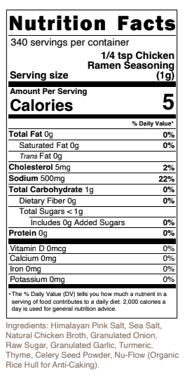 Clean Monday Meals - Wholesale Dried Spice Mix - Chicken Ramen Seasoning Mix6