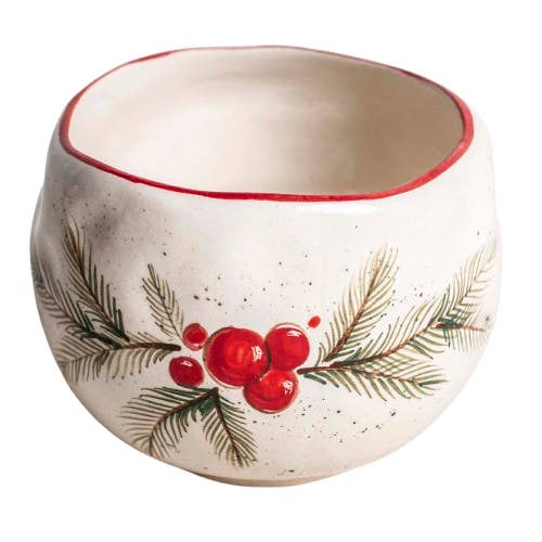Glazuur Handgemaakte Keramische Kerst Theekop 450 ml voor wholesale door Pretty Plate