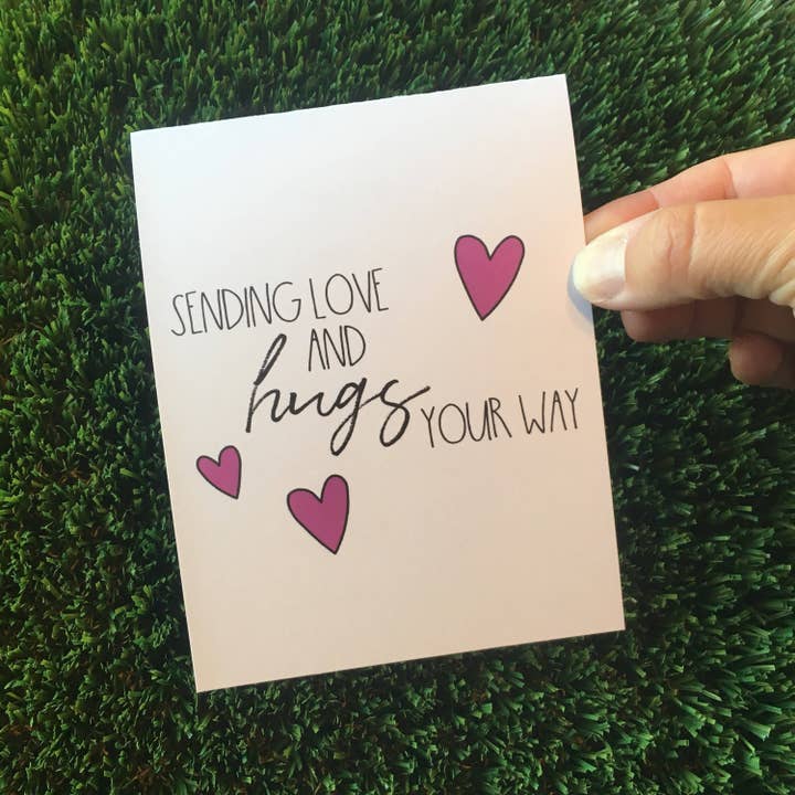 Personal Paper Hugs - Wholesale Thinking of You Card - Thinking of You Encouragement Sending Love and Hugs Your Way Just Because Card Miss You Card1