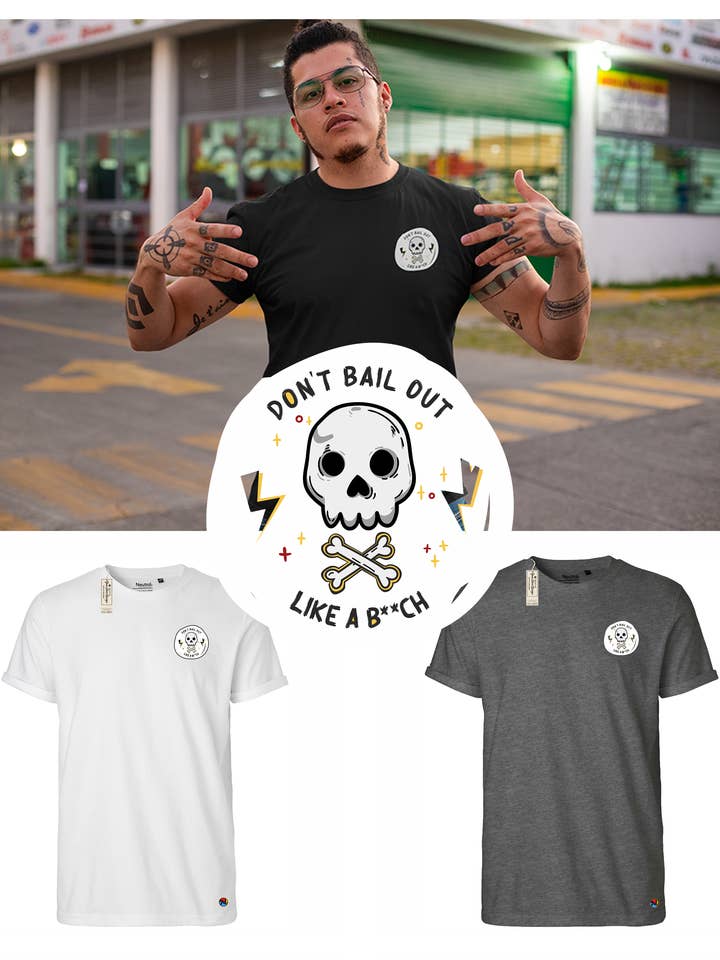 Kom niet op borgtocht als een B** ch oprolshirt (andere kleur) voor wholesale door Your Shirt Design GbR