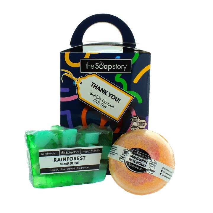 Thank You Bubble Up Duo Gift Set - COMING SOON for wholesale by The Soap Story