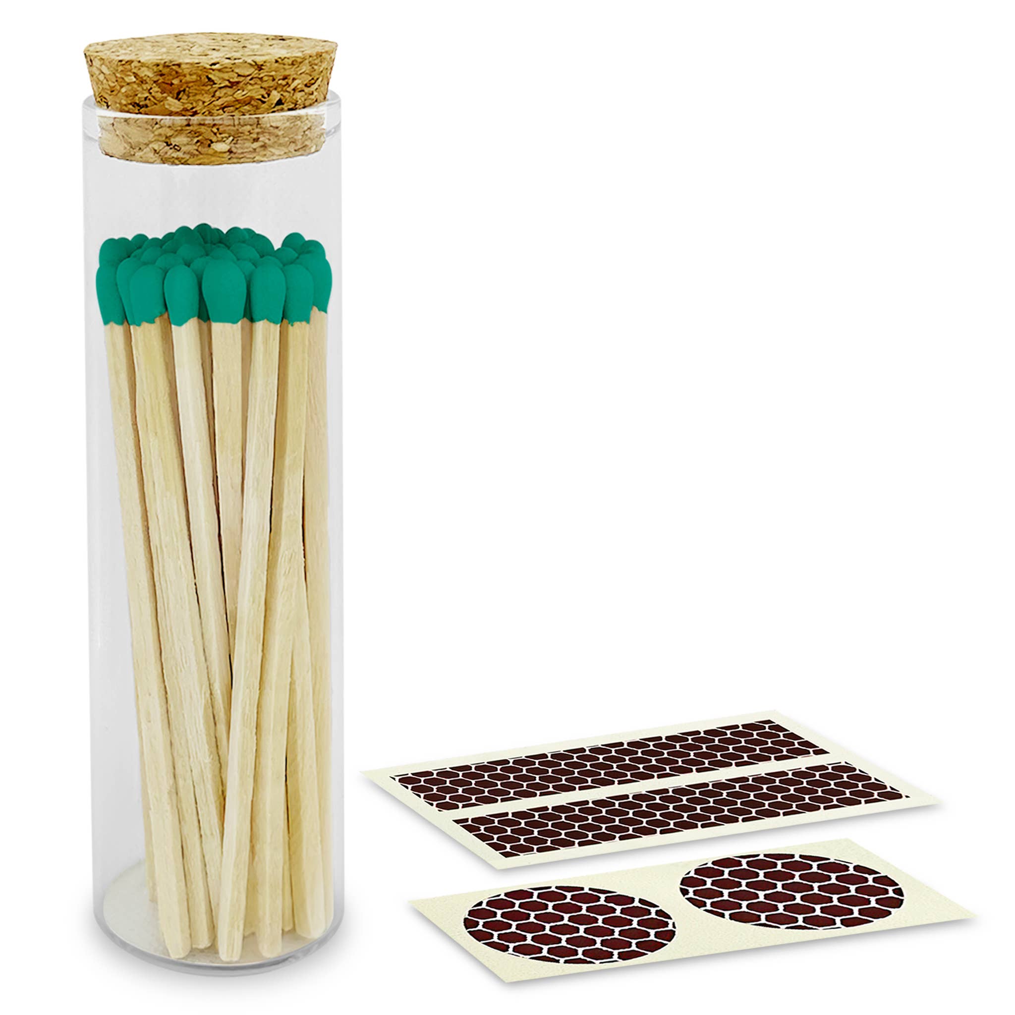 Thankful Greetings - Wholesale Matches - 4" Matches in Chic Cork Top Jar - Colors of Your Choice33
