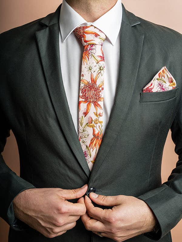 Cotton Tie - Botanical for wholesale by Peggy and Finn