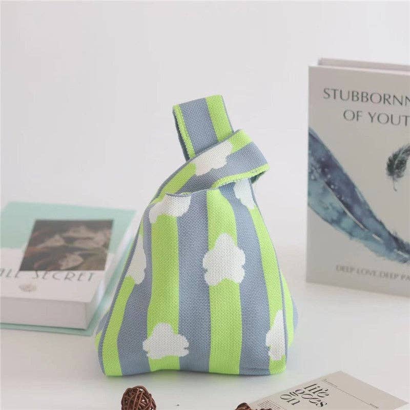 FurDecoration – Sacola - Mulher por atacado – Mala de pulso em malha de malha com mini abertura de cor contrastante6