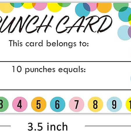 Youngever - Wholesale Encouragement Card - Youngever Punch Cards Incentive Loyalty Reward Card-Dot1