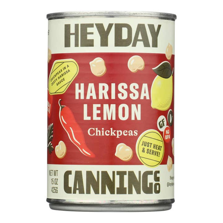 Everyday Supply Co - Wholesale Canned Vegetables - Heyday Canning Co. Chickpeas Harissa Lemon 12-Pack 15 Oz