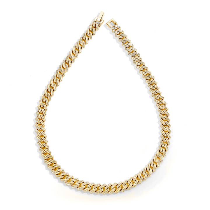 Iced Link Necklace (11mm, Gold) for wholesale by EMESLY