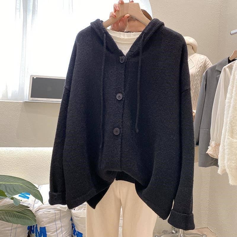 ShieldChic - Vendita all'ingrosso Cardigan - Donna - Cardigan a Maglia con Cappuccio da Donna Corto per la Primavera6