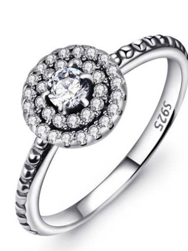 925er Sterlingsilber-Diamantring für den Großhandel von Fui fui jewelry llc