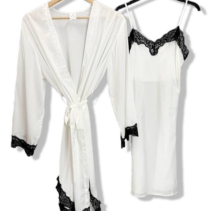 Satin Pyjama Set Nightie and Robe/N46501 and other Purchase Wholesale ropa premama. Free Returns & Net 60 Terms on Faire trending on Faire.