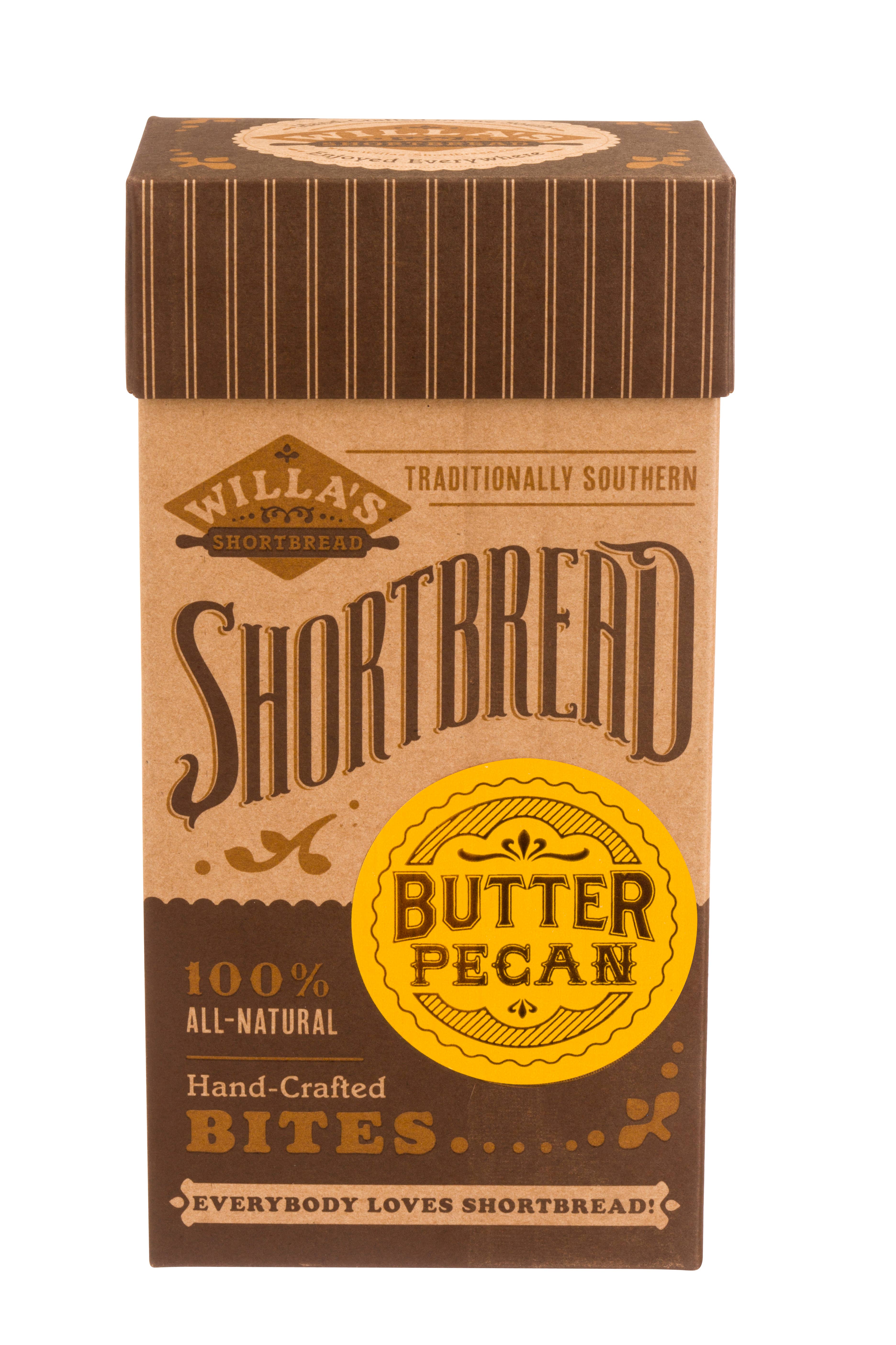 Willa's Shortbread - Wholesale Cookie - Butter Pecan Shortbread - Fliptop Kraft Box2