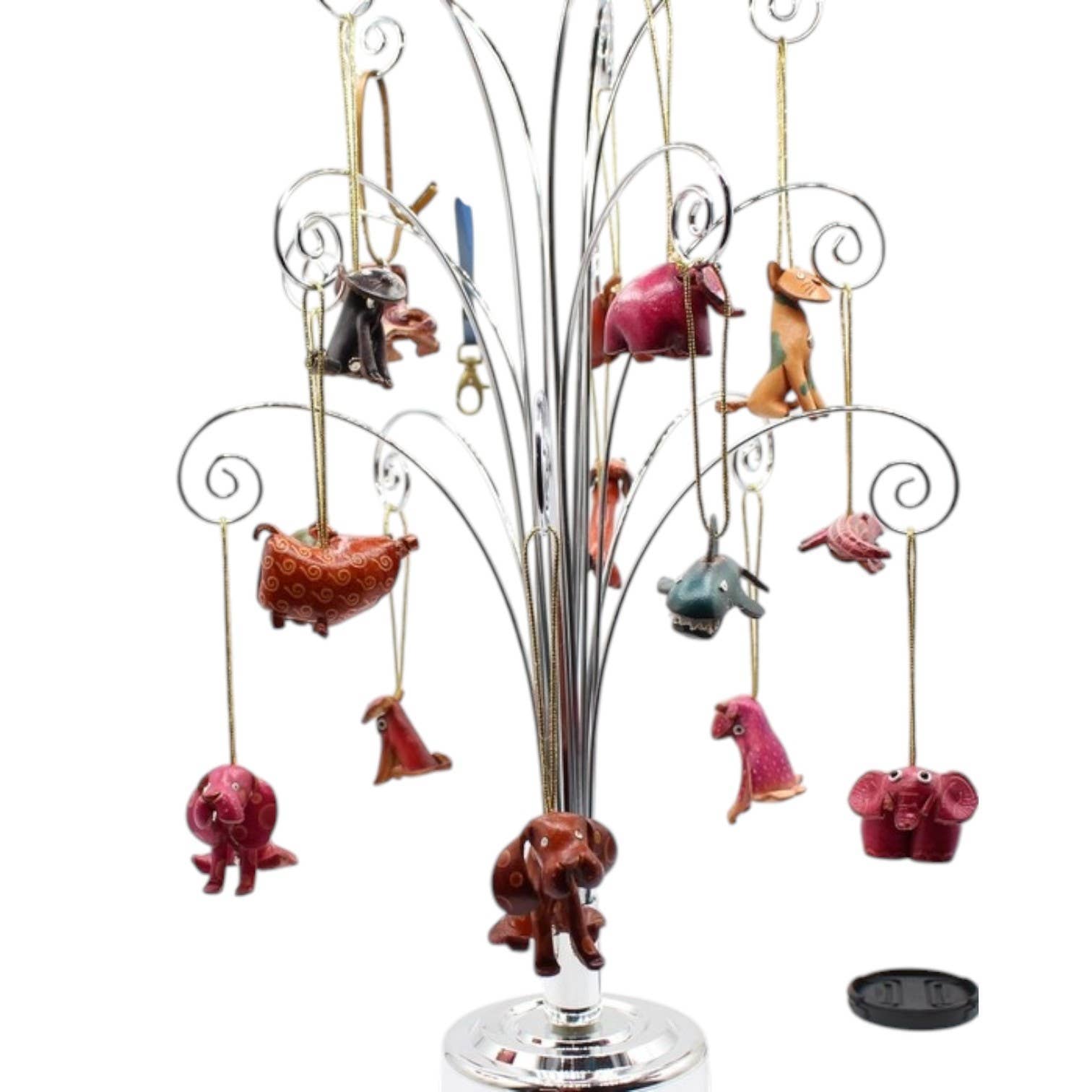 Sunflower Handmade leather inc – wholesale Ornament set – Handmade leather small animal ornaments assorted 12 pcs2