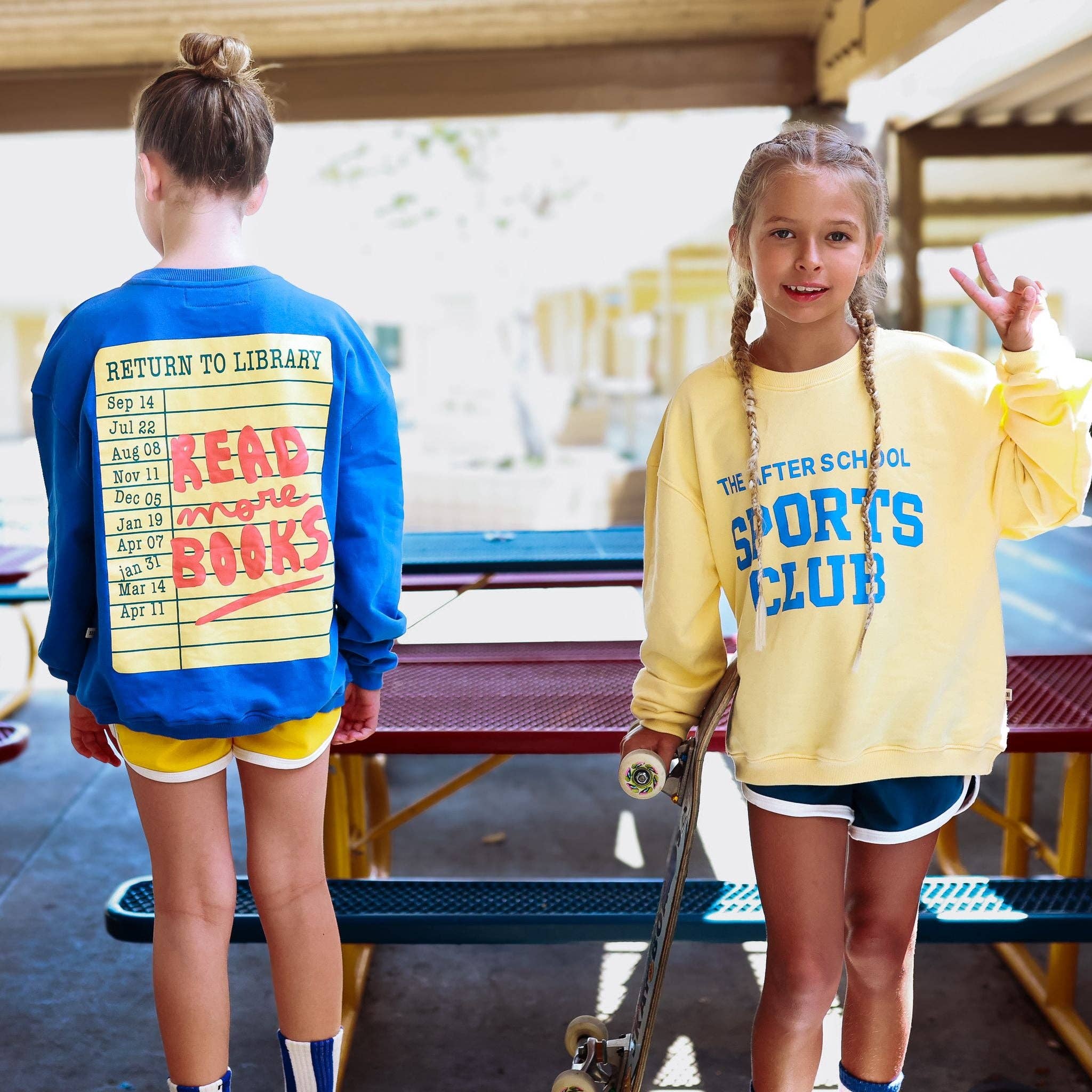 AFTER SCHOOL SPORTS CLUB | BUTTER YELLOW | oversized drop shoulder | KIDS for wholesale on Faire2